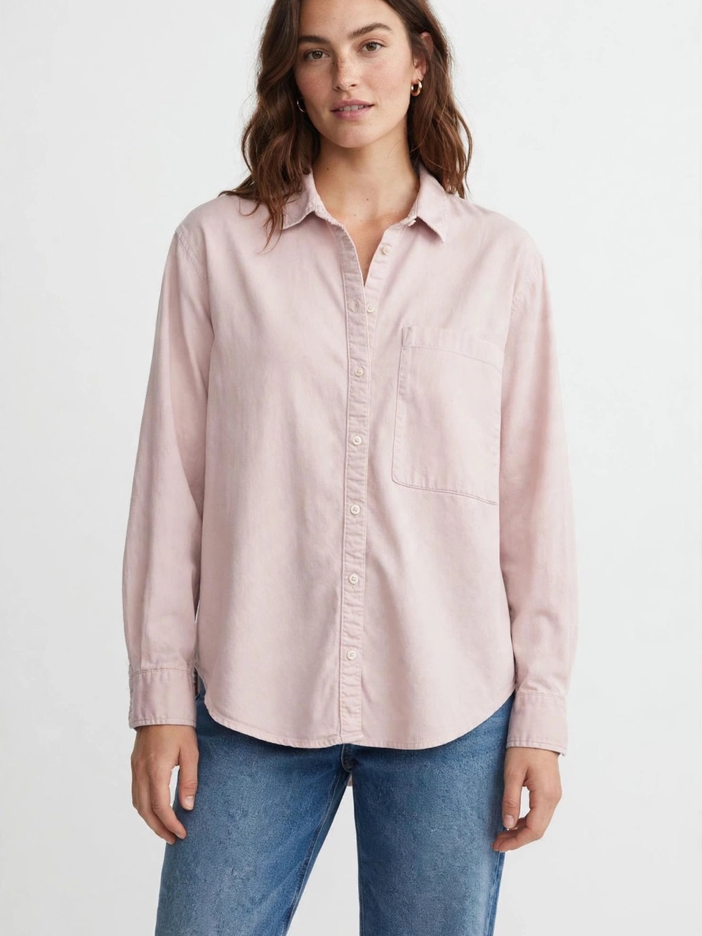 aerie Rose Pink Women's Oversized Button-Down Shirt